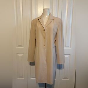 LARRY LEVINE, Spring/Summer Lightweight Cream Blazer Coat, Size 12